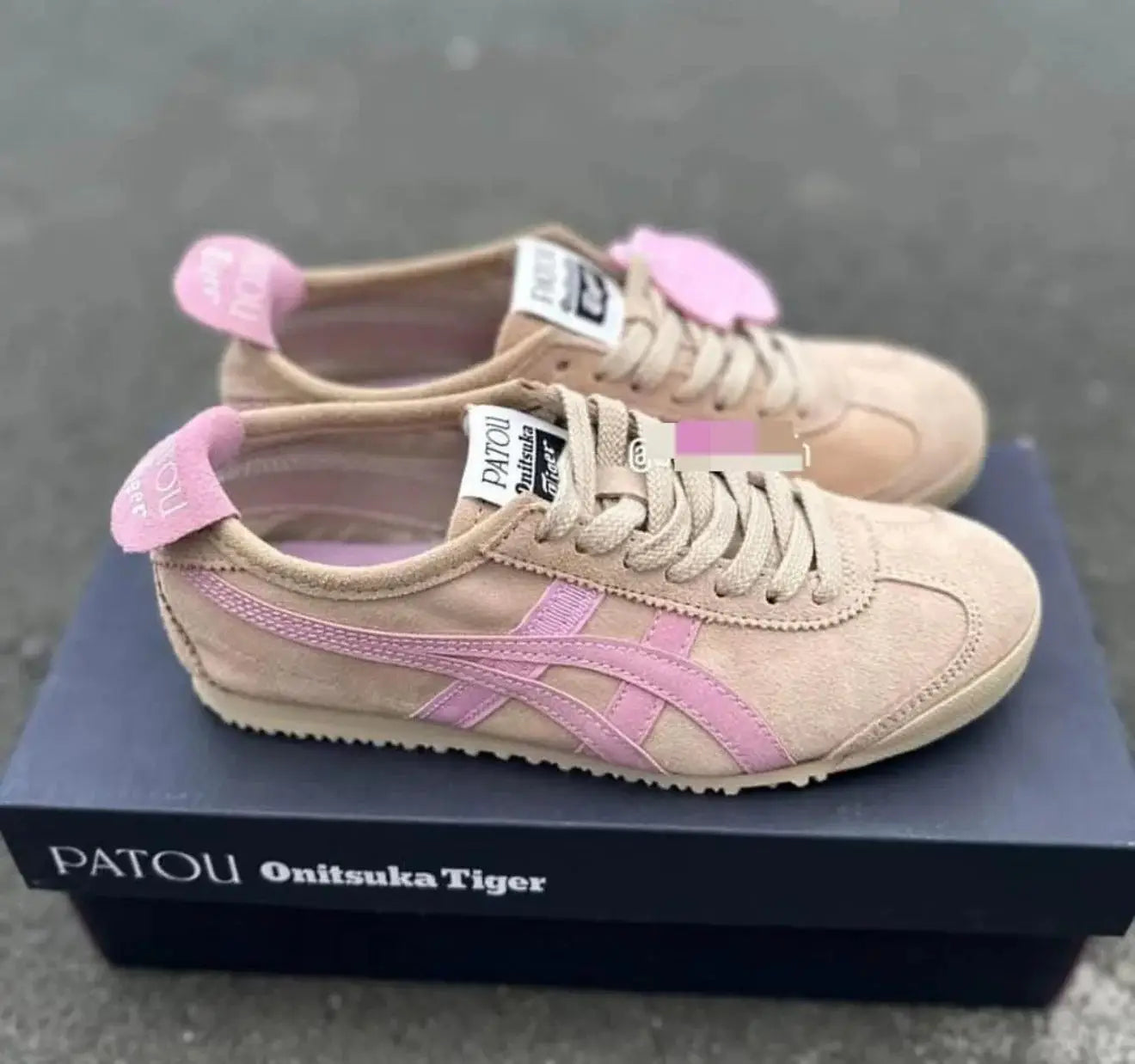 Onitsuk_a Tiger x PATOU Mexico 66 Putty Cotton Candy  Girls 7A Premium (D-2013)