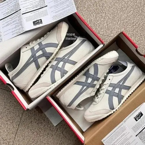 Onitsuka Tiger Mexico 66 Beige Grey for Girls  7A Premium Quality D-2014
