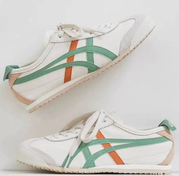 Onitsuka Tiger Mexico 66 Cream Green Orange  Mens 7A Premium First Copy D-1840