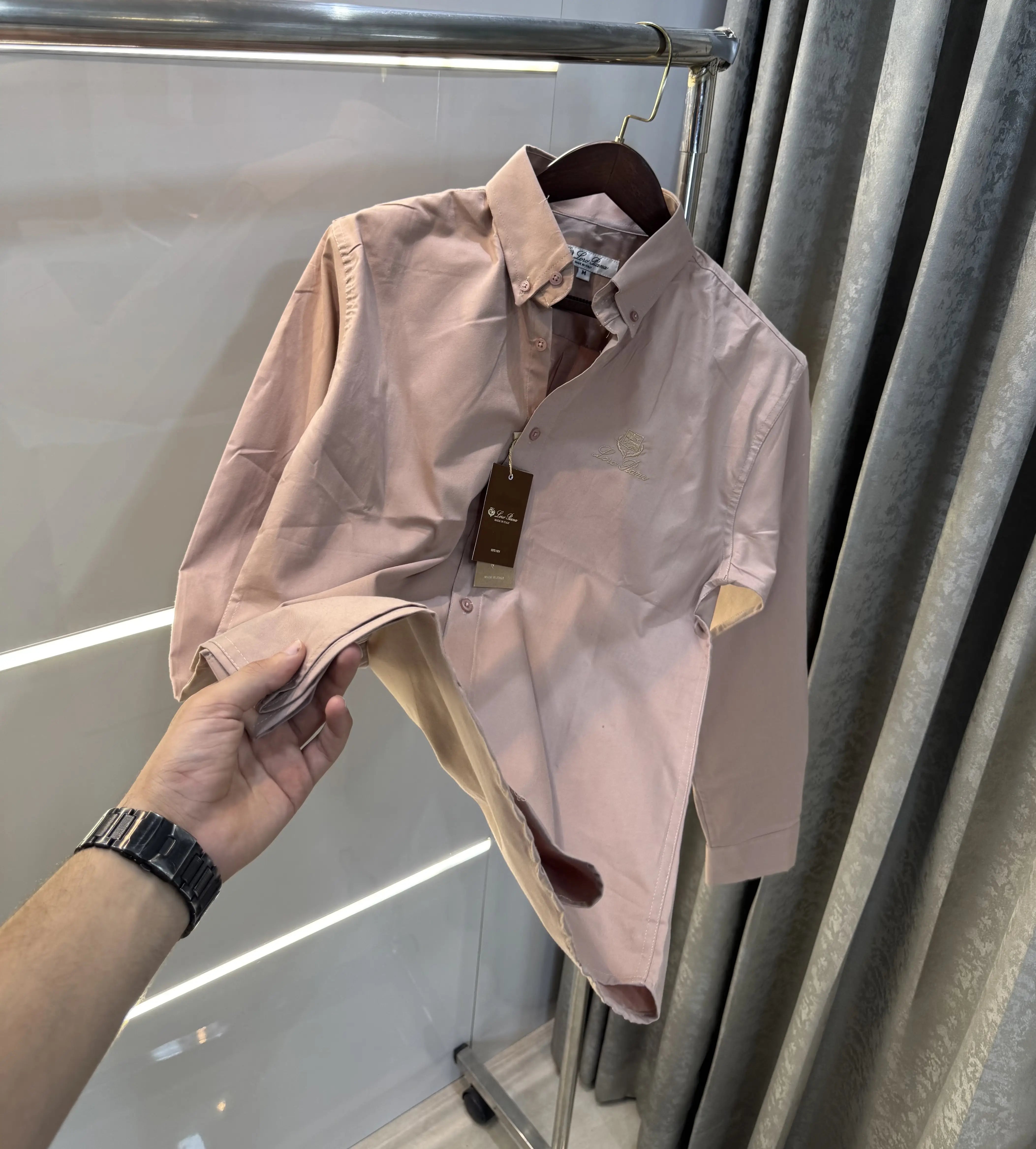 Loro Piana Milange Embroidery Logo Premium Shirt Main image