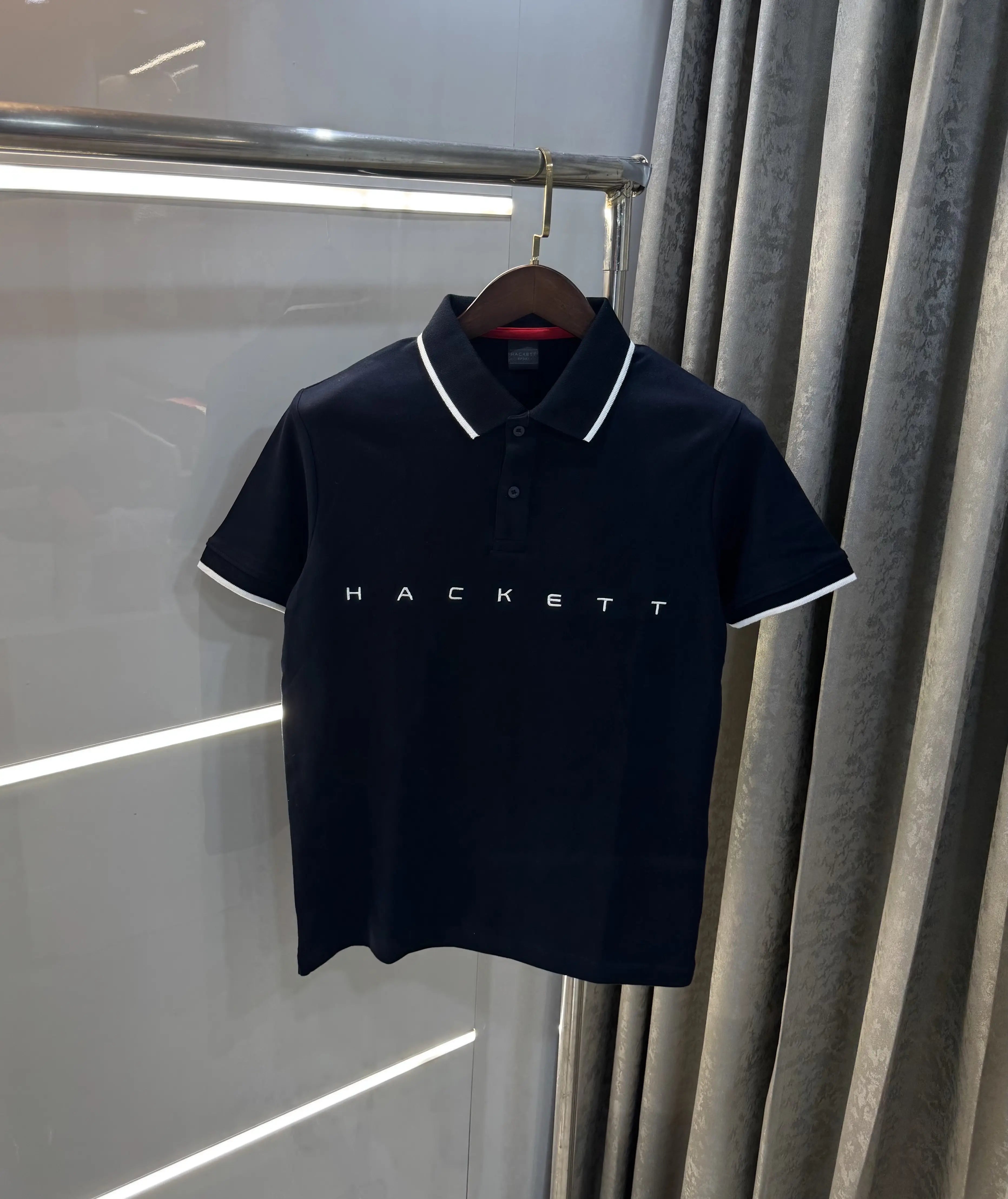 Hacket Navy Blue Logo Work Premium Polo T-Shirt Main image