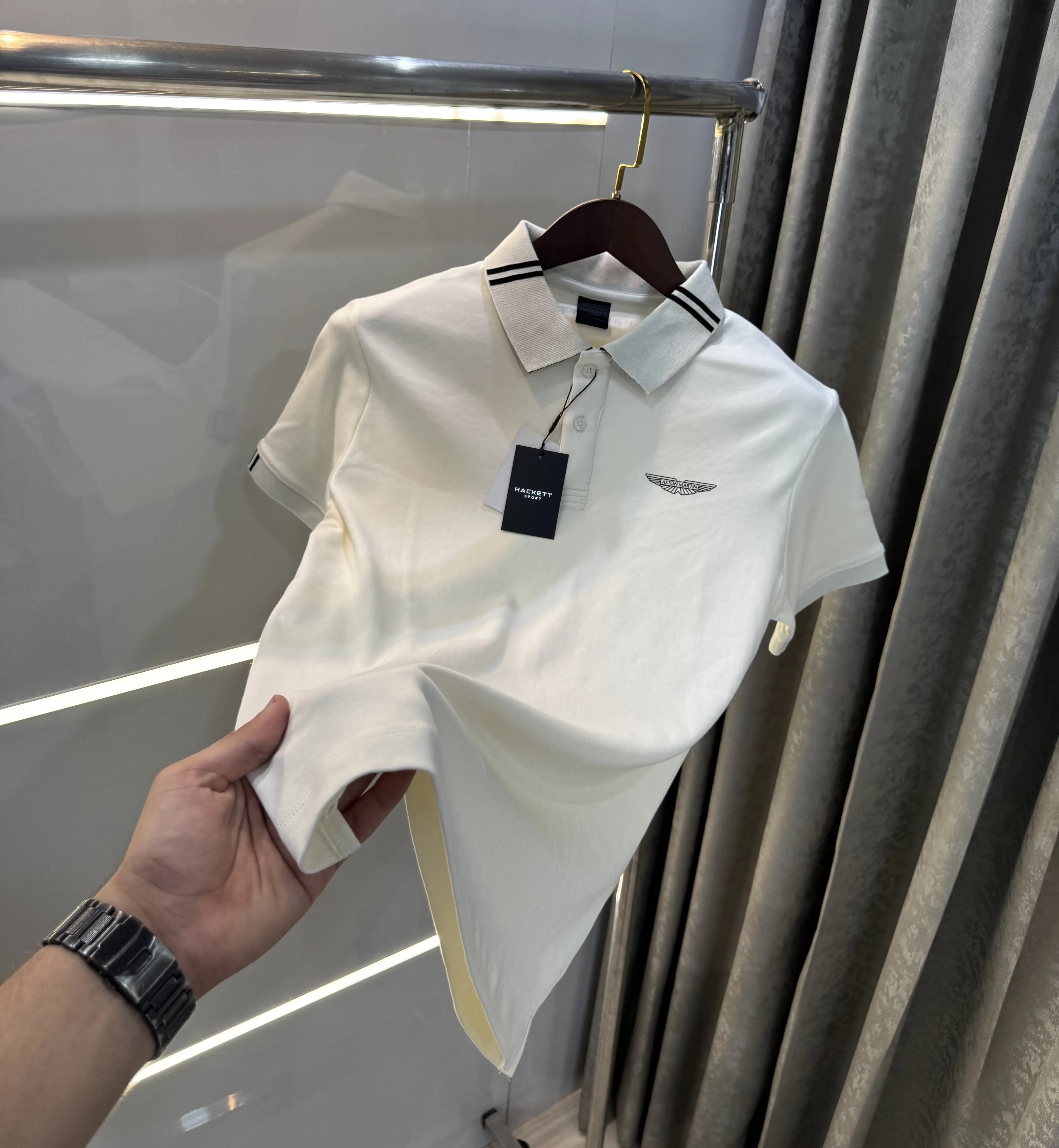 Hacket Cream Logo Work Premium Polo T-Shirt Main image