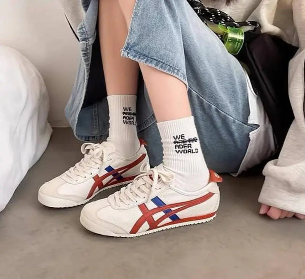 Onitsuk_a Tiger Mexico 66 Birch Rust Red Girls First Copy Sneakers D-1856