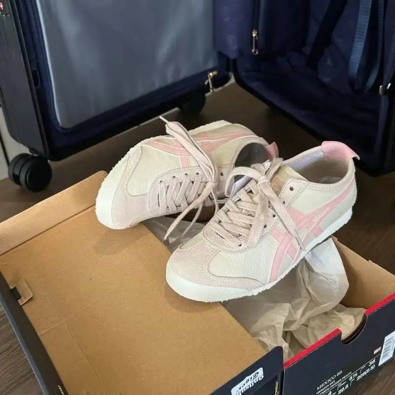 Onitsuk_a Tiger Mexico 66 Oatmeal Ginger Peach Pink 7A Premium First Copy D-1858