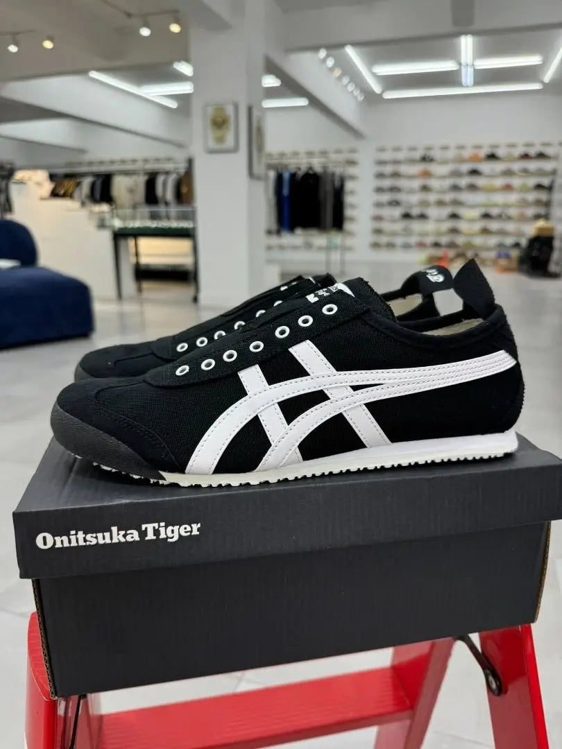 Onitsuk_a Tiger Mexico 66 Slip-On Black White Girls First Copy D-1866