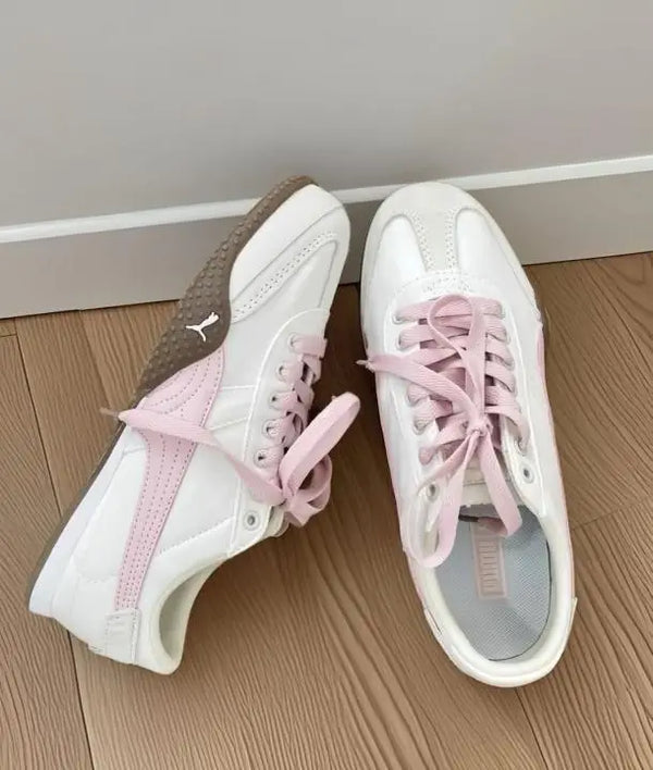 Pum_a Bella UT Canvas White Pink for Girls  7A Premium Quality D-1973