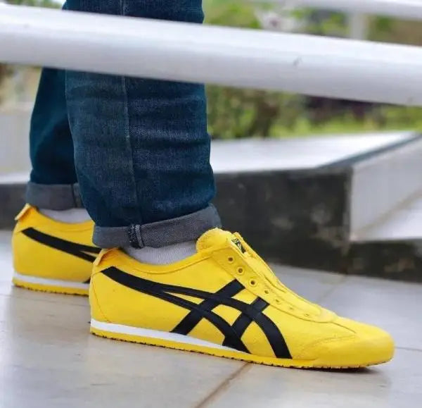Onitsuk_a Tiger Mexico 66 Slip-On Yellow Black First Copy D-1868