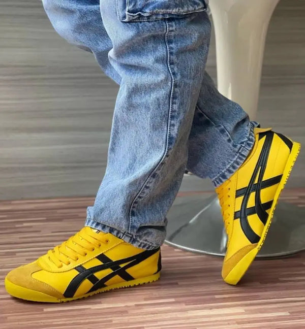 Onitsuk_a Tiger Mexico 66 Yellow Black  Mens First Copy Iconic Sneakers D-1871