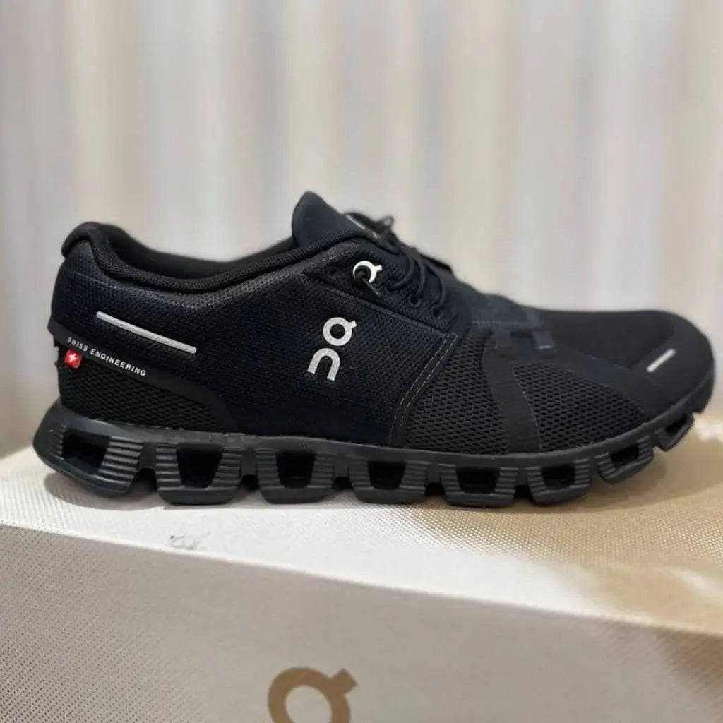 On_Cloud 5 Waterproof Black Running Shoes