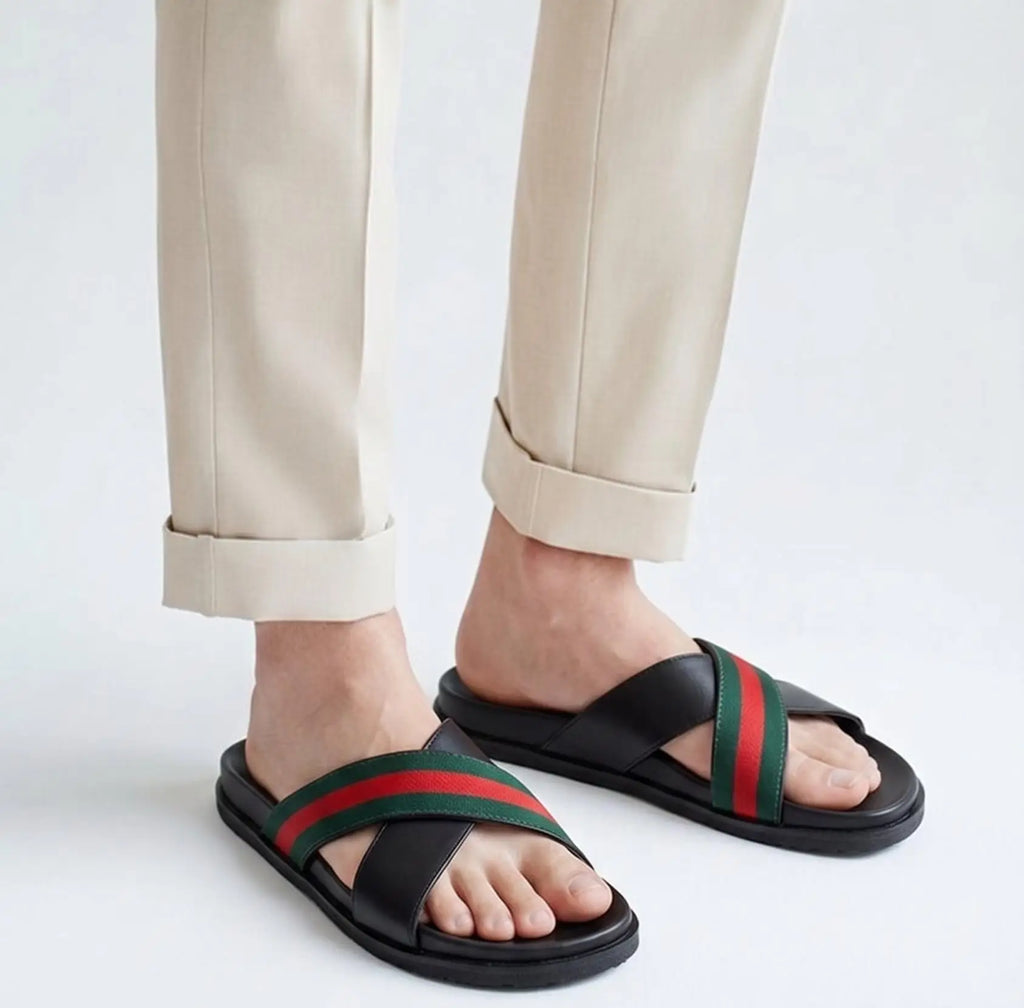 Gucci Premium Black Slide For Men