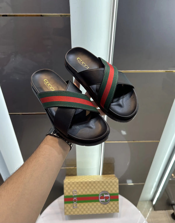 Gucci Premium Black Slide For Men