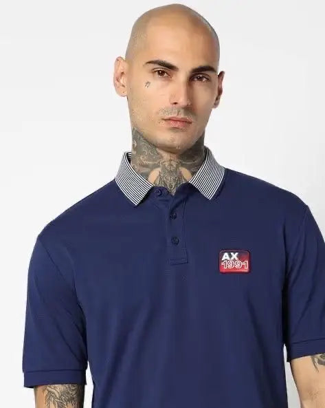 Arman i Exchange Petrol Blue Logo Work Premium Polo T-Shirt Main image
