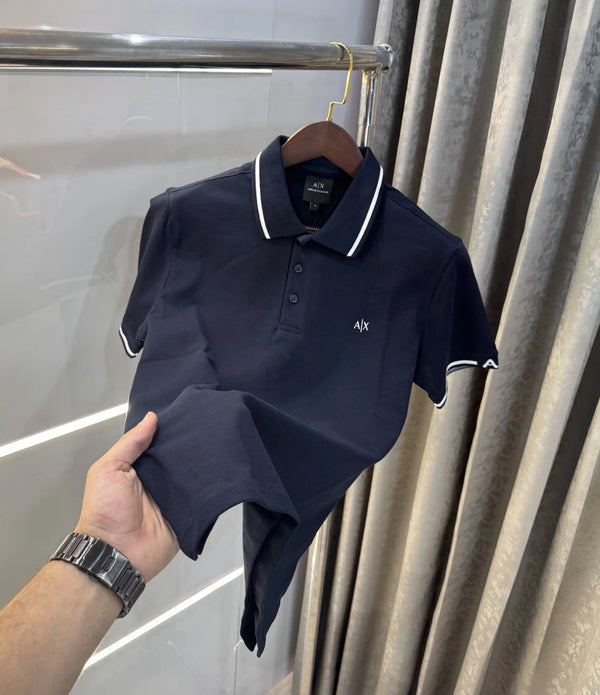 Arman i Exchange Navy Blue Logo Work Premium Polo T-Shirt