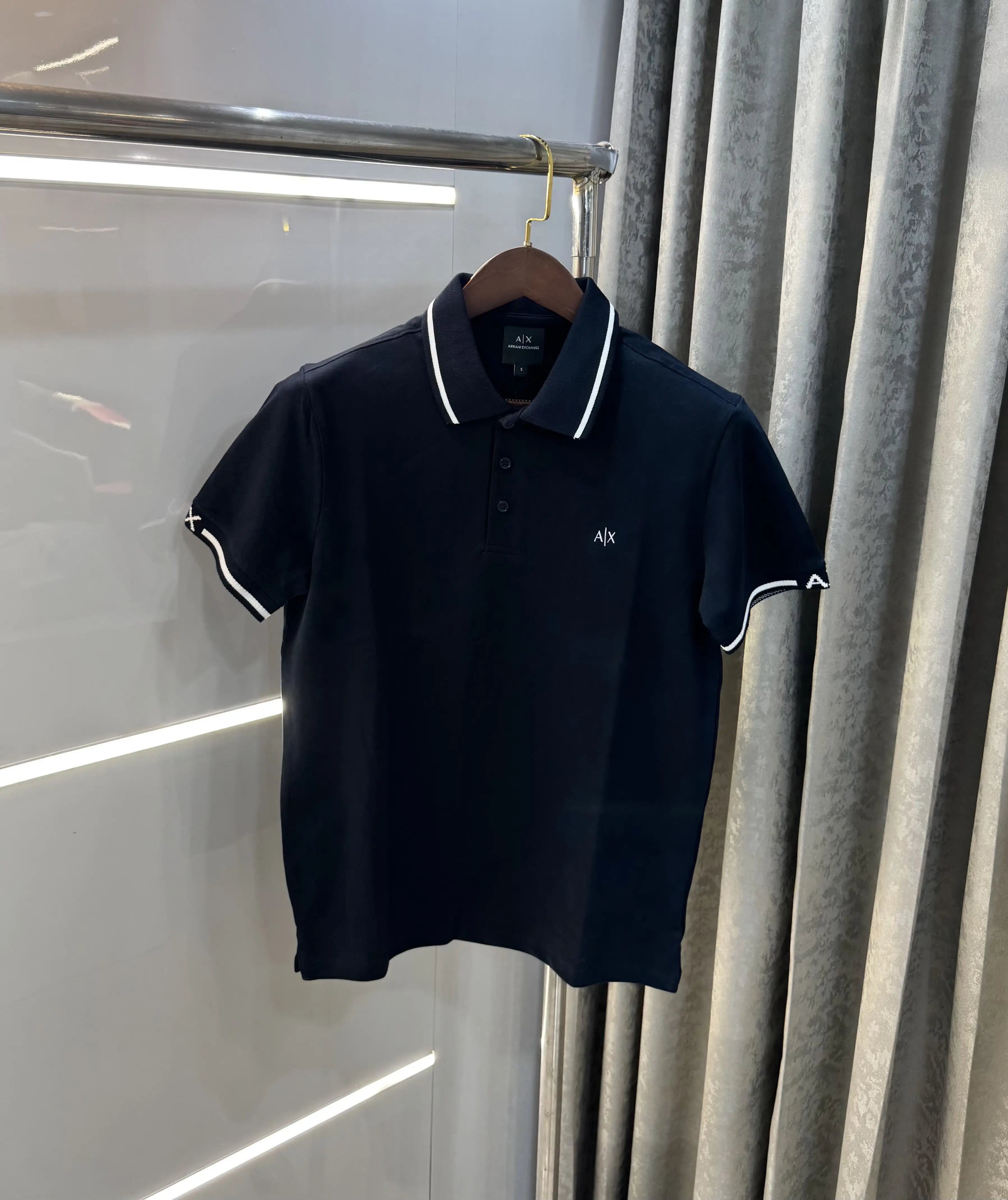 Arman i Exchange Navy Blue Logo Work Premium Polo T-Shirt Secondary image