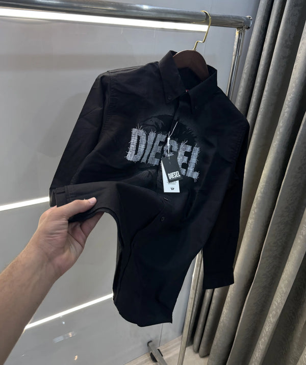 Diesel Black Logo Work Premium Shirt