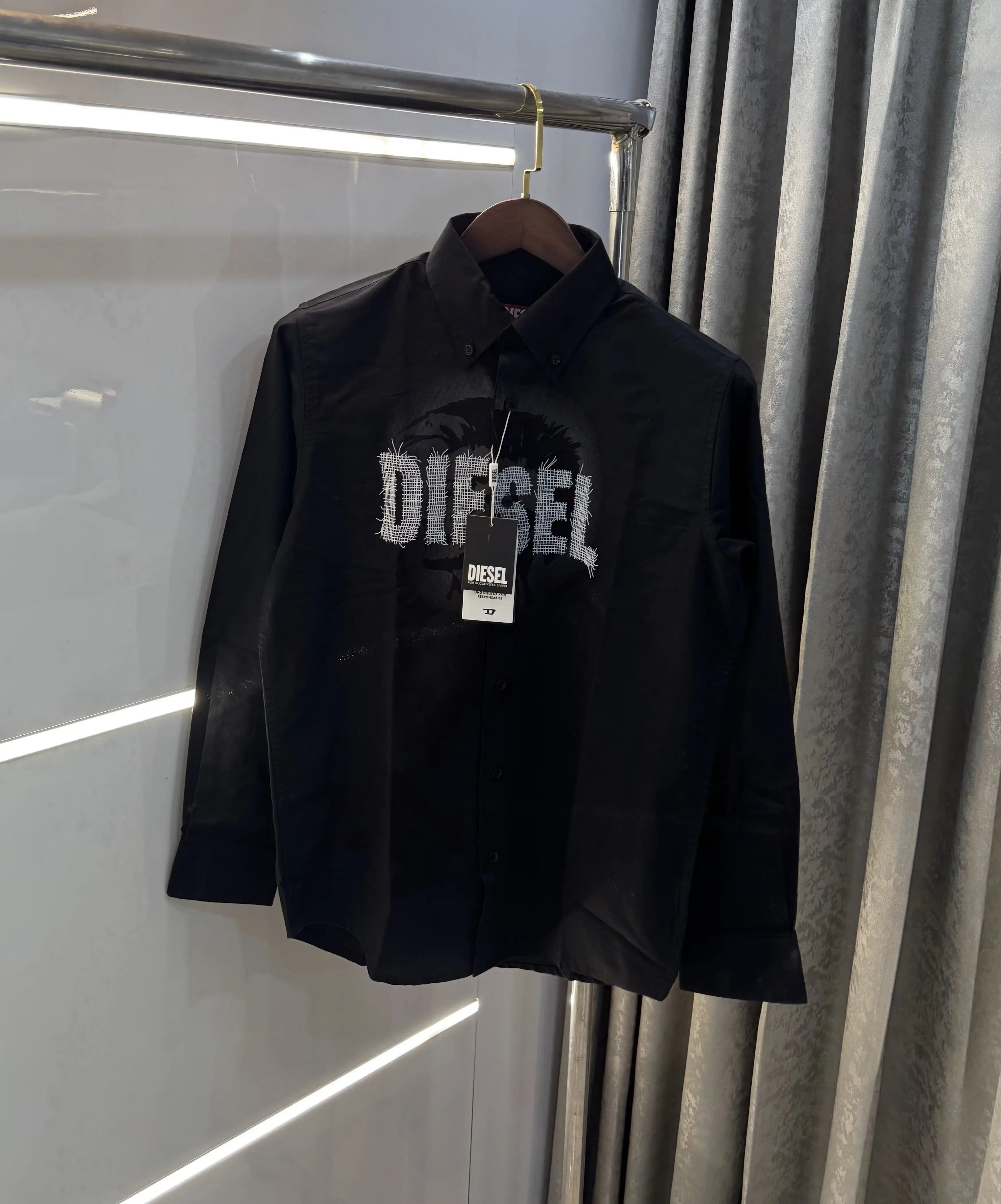 Diesel Black Logo Work Premium Shirt
