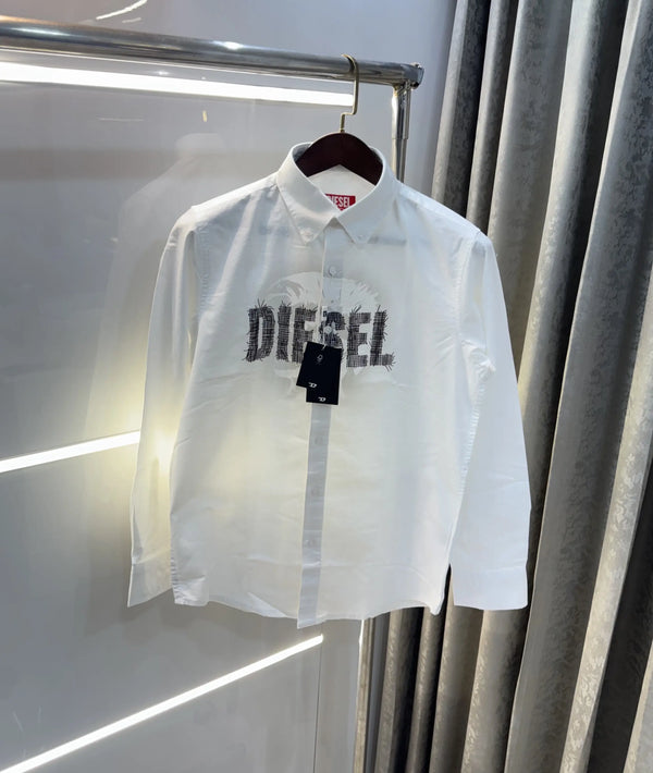 Diesel White Logo Work Premium Shirt