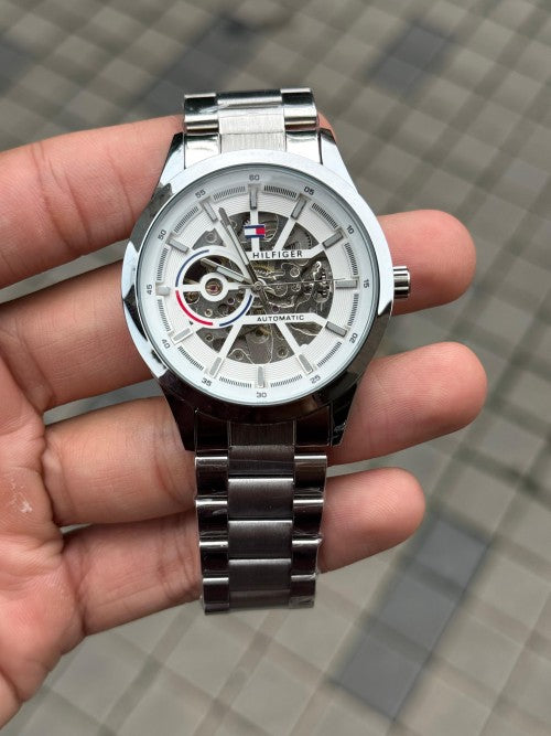 Tommy Hilfige r Automatic Chain Silver White Main image