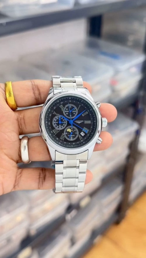 Longine s Master Collection Silver Black Chronograph Main image