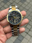 Tommy Hilfige r Automatic Chain Gold Tow Tone Black