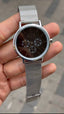 Arman i Exchange Chronograph Silver Black Mesh Strap
