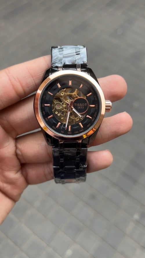 Tisso t 1853 Skeleton Automatic Black Rose Main image