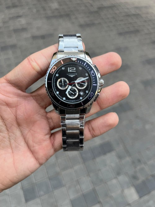 Longine s Hydro Chronograph Silver Black Main image