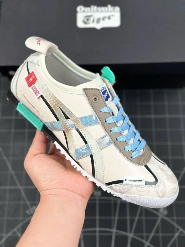 Onitsuka Tiger Mexico 66 x Panda Prank White Blue Laces D-1787
