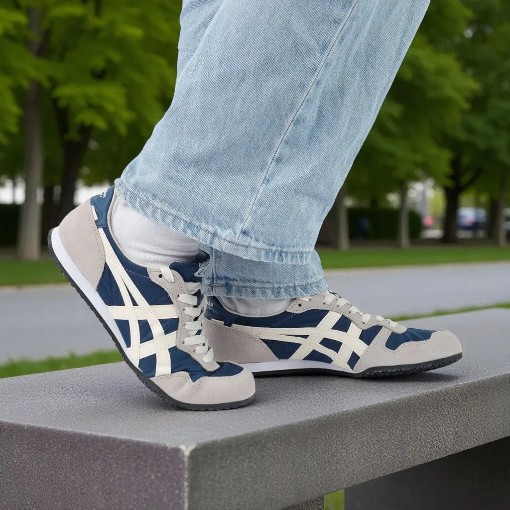 Onitsuka Tiger Serrano Blue Grey White Sneakers For Mens