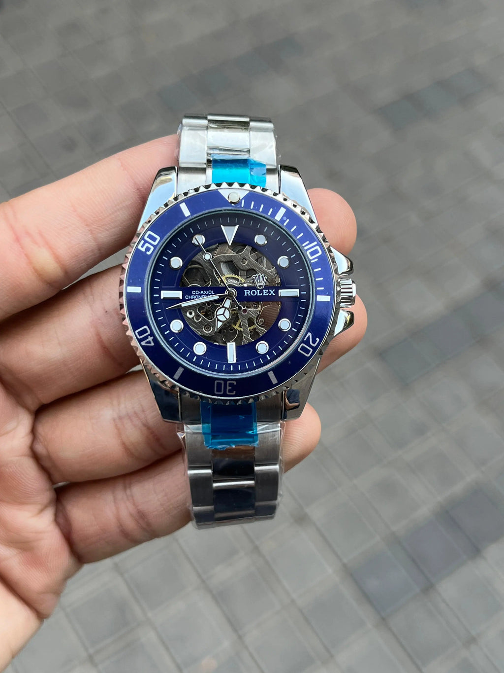 Role x Skeleton Automatic Silver Blue