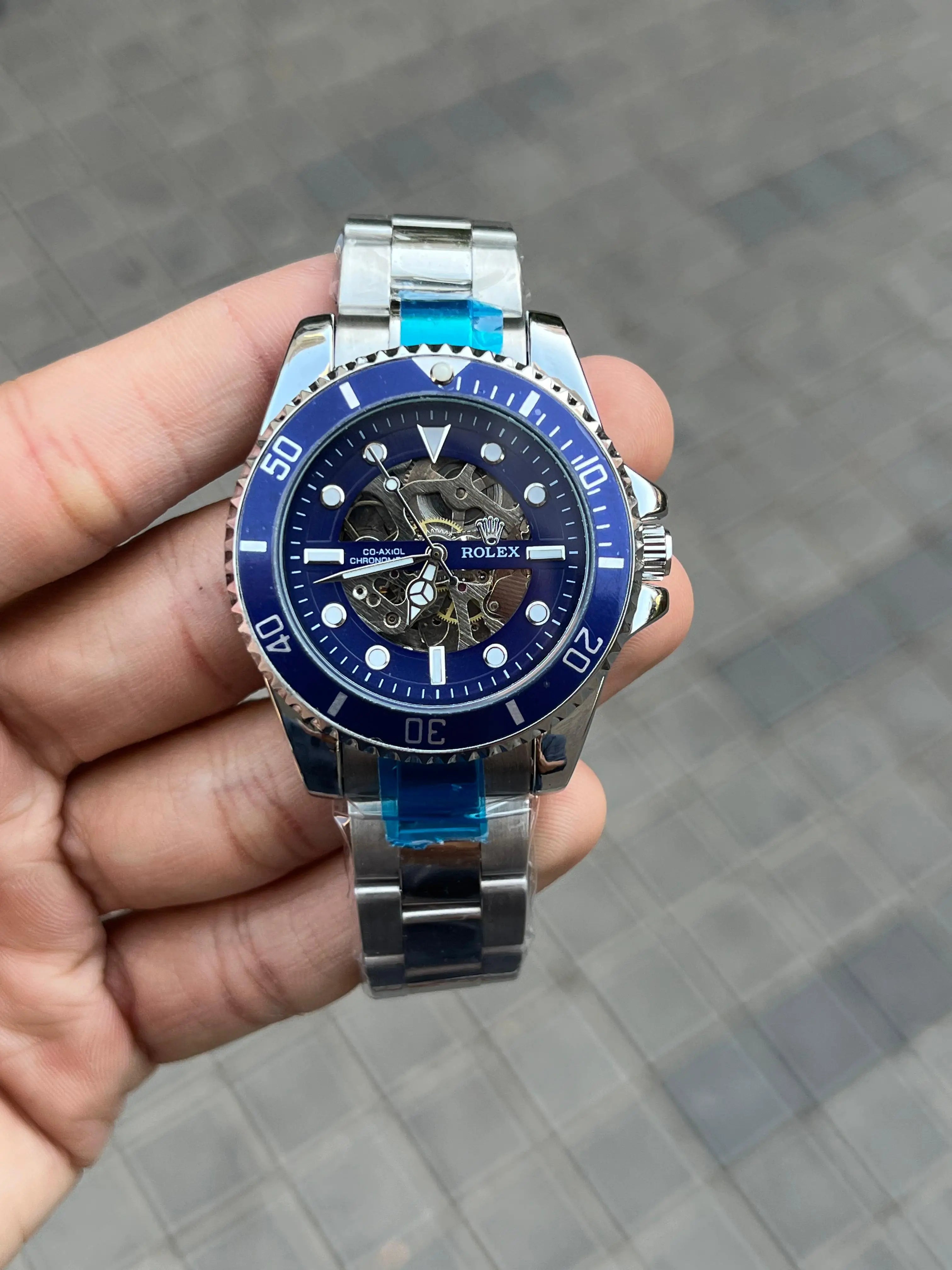 Role x Skeleton Automatic Silver Blue