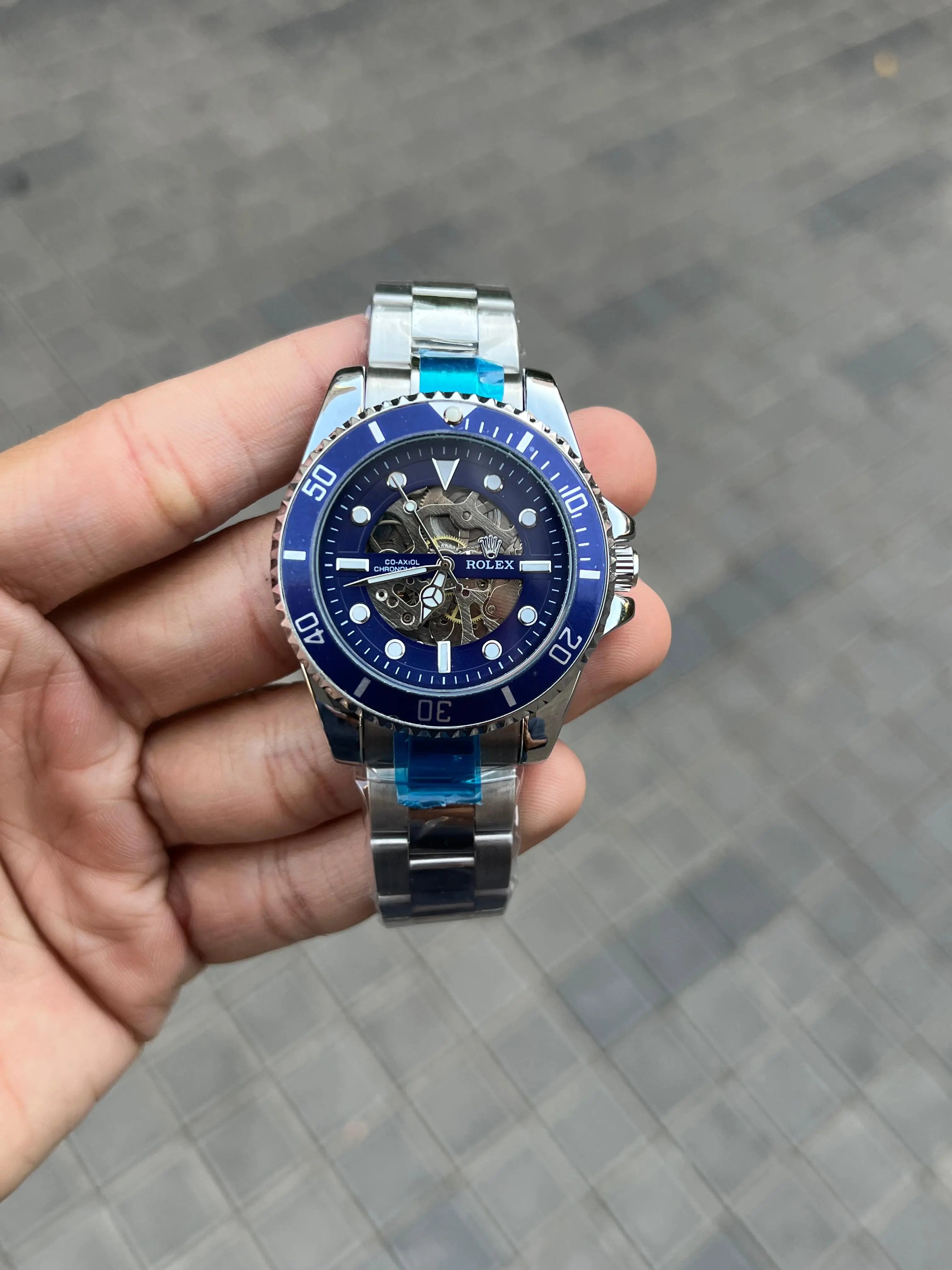 Role x Skeleton Automatic Silver Blue