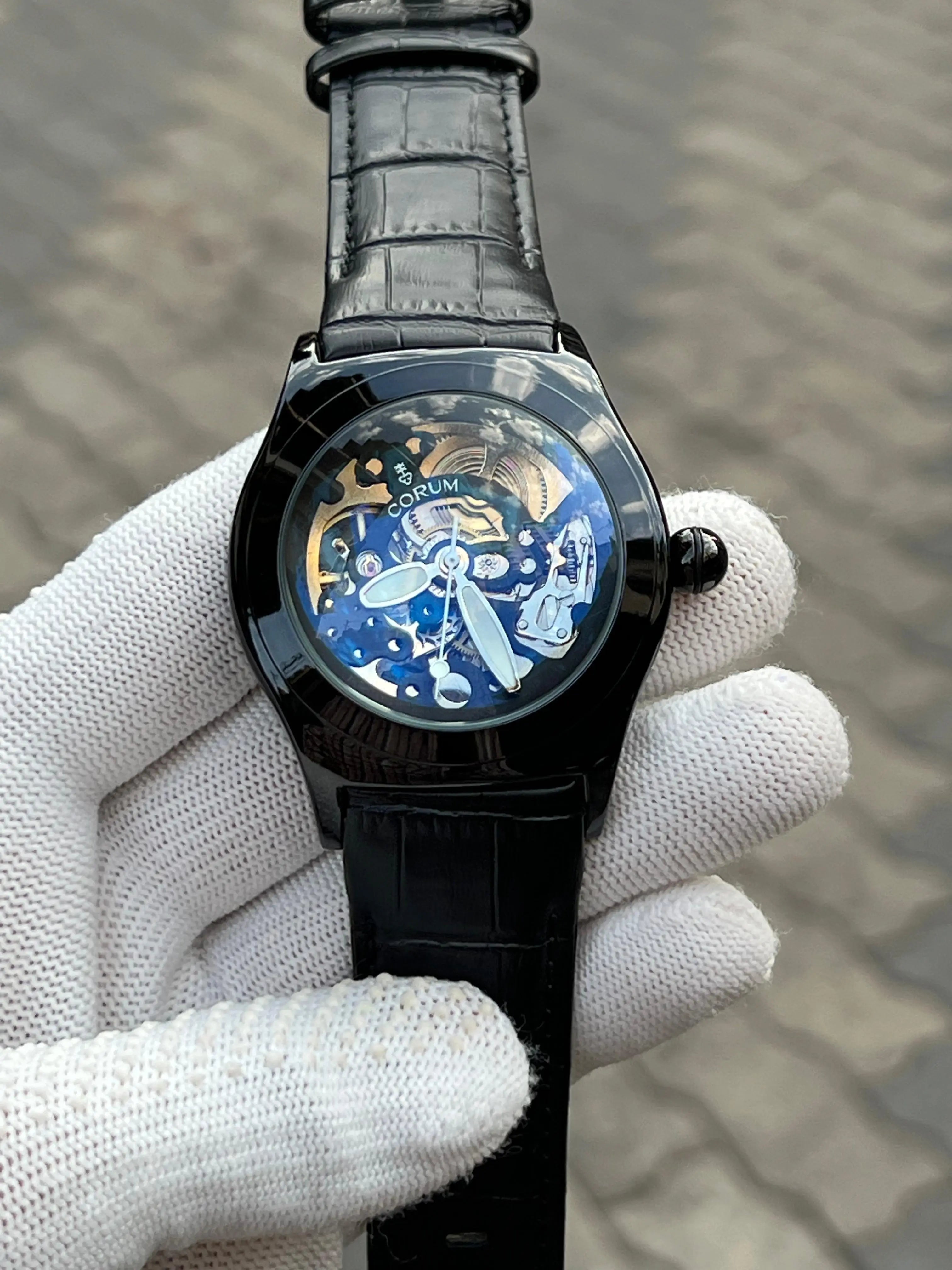 Corum Automatic Black Leather Belt Secondary image