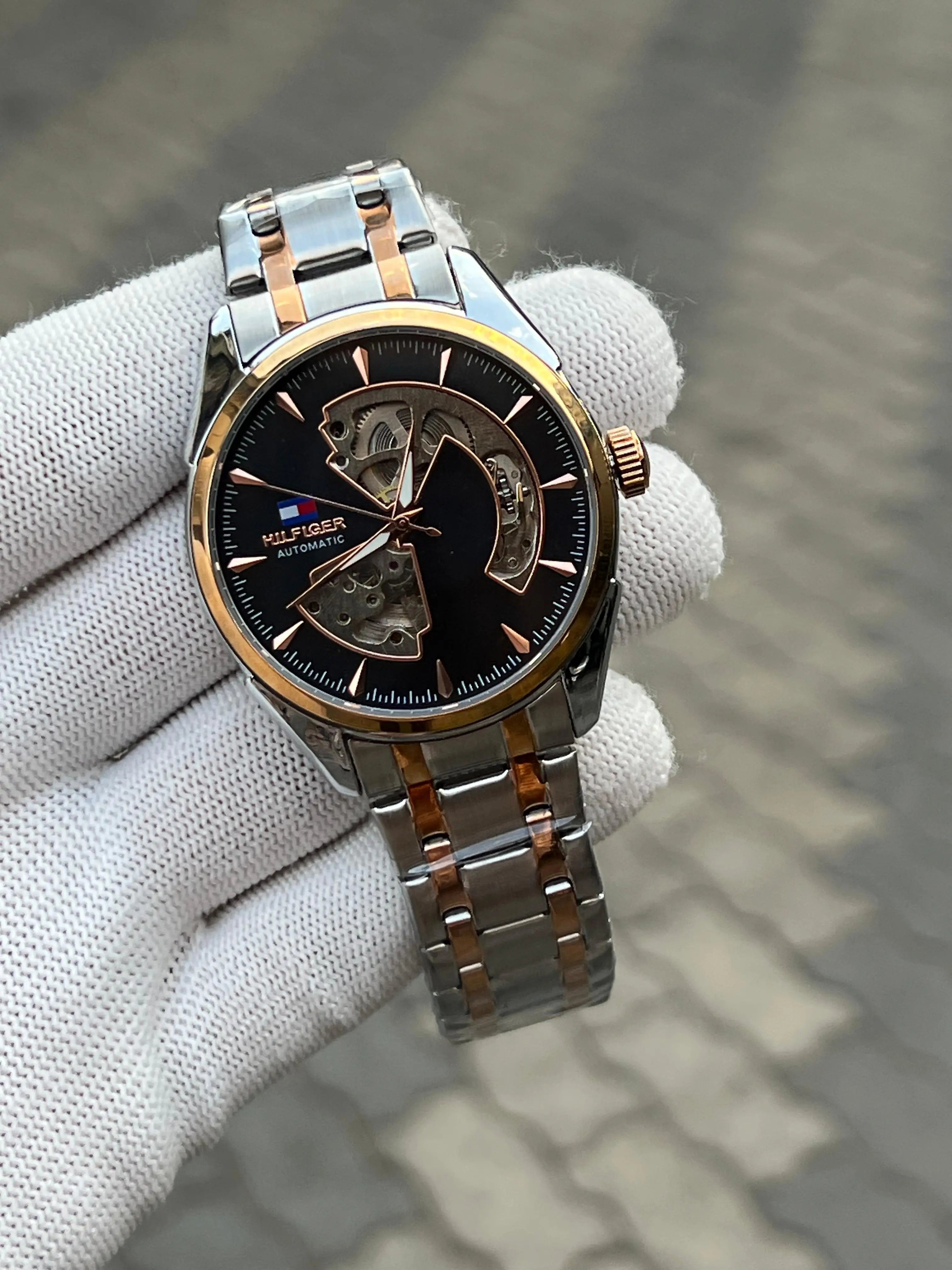 Tommy Hilfiger Automatic Two Tone Black Secondary image