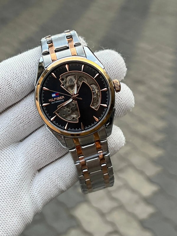 Tommy Hilfiger Automatic Two Tone Black