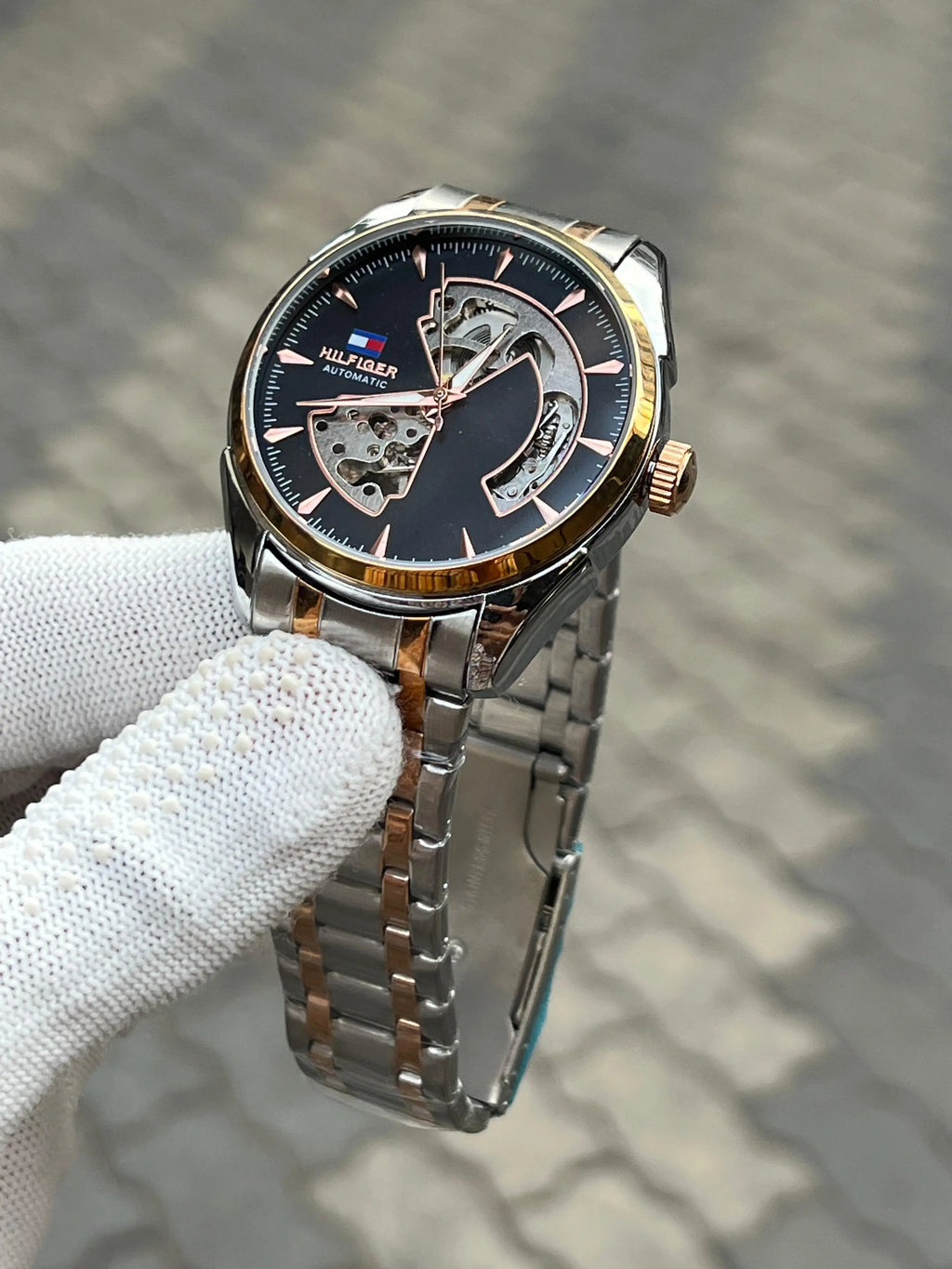 Tommy Hilfiger Automatic Two Tone Black