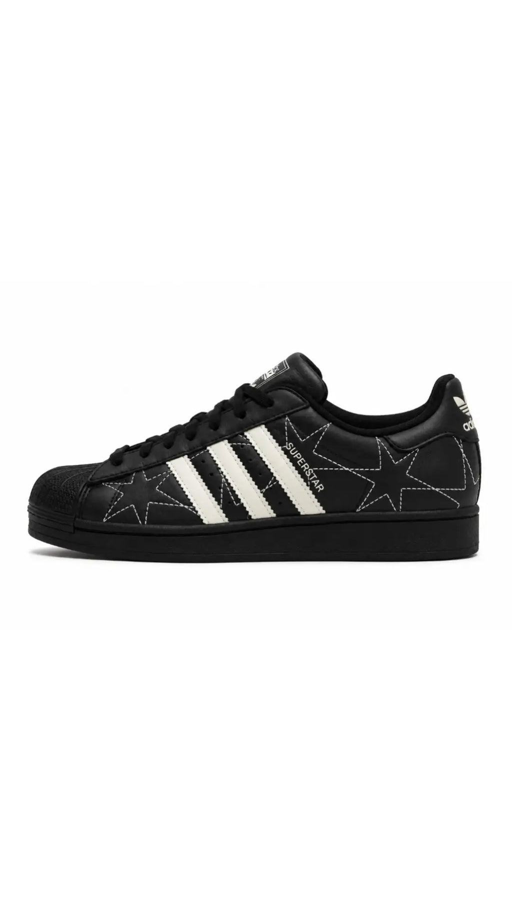 Adidas_Superstar 2 Star Stitch Detailing Black Sneakers