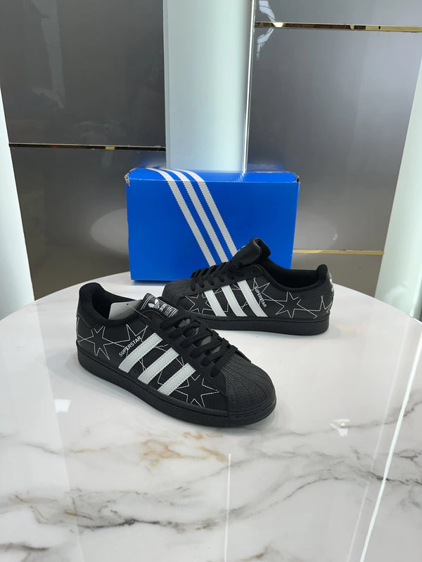 Adidas_Superstar 2 Star Stitch Detailing Black Sneakers