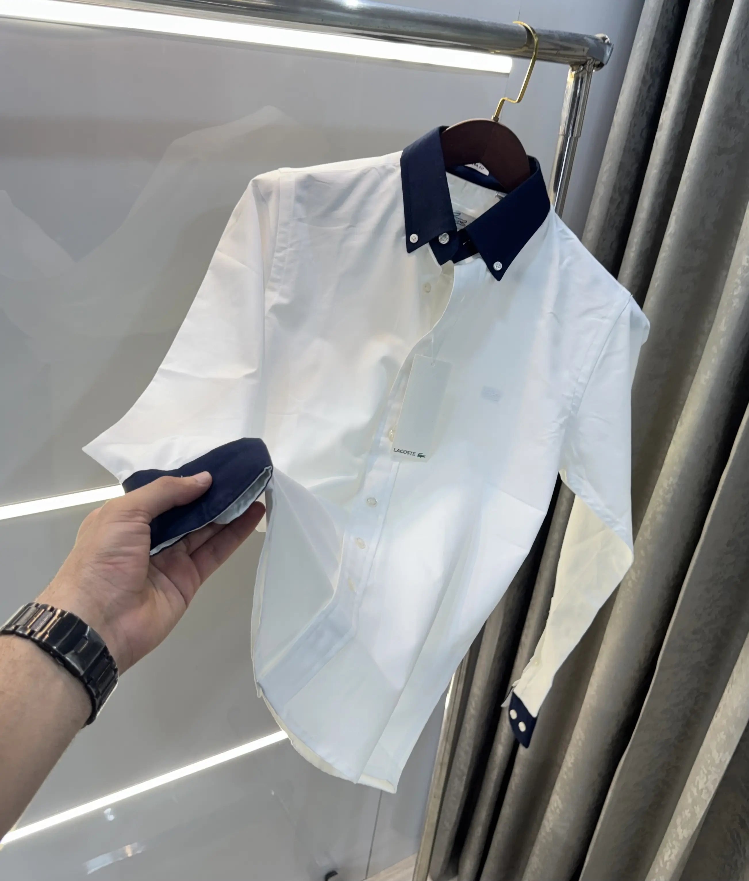 Lacost e White Embroidery Logo Work Premium Shirt Secondary image