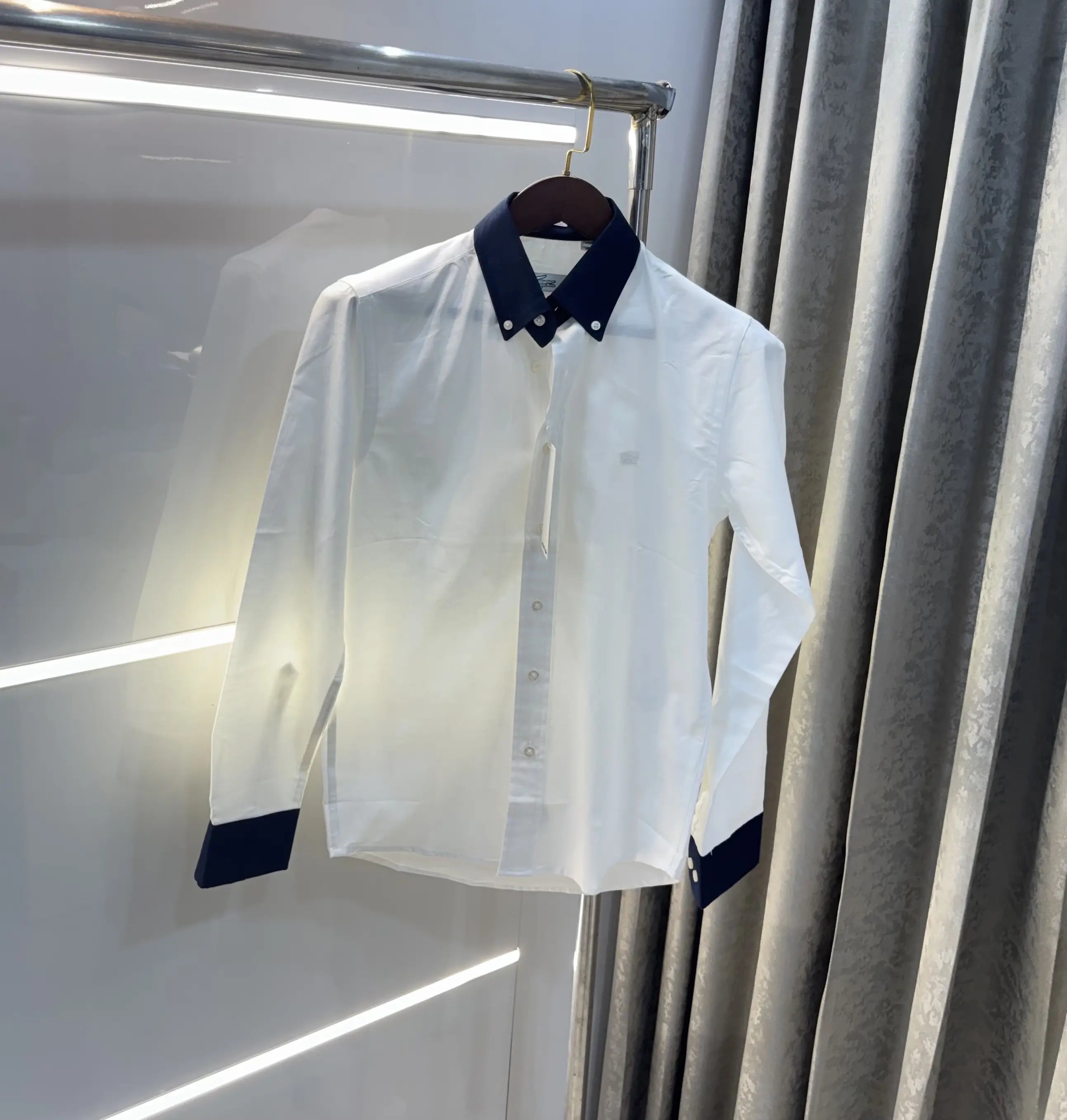 Lacost e White Embroidery Logo Work Premium Shirt Main image
