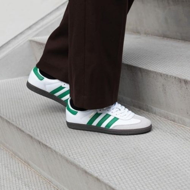 Adidass SAMBA LEATHER WHITE GREEN WOMENS Secondary image