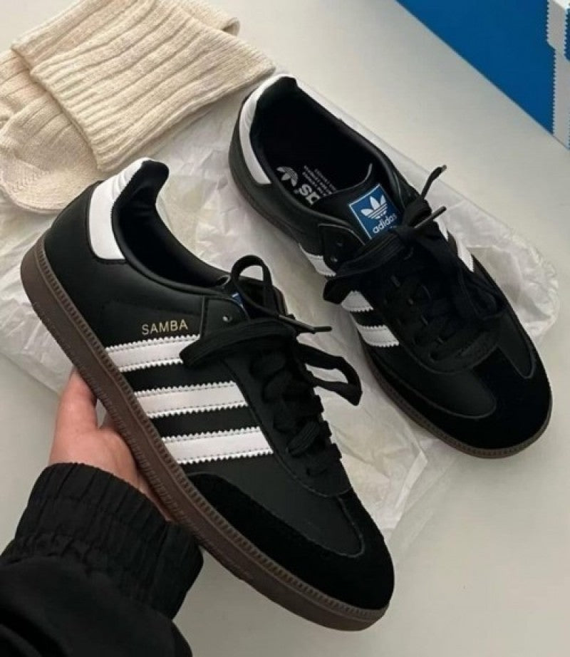 Adidass Samba Leather Full Black Womens