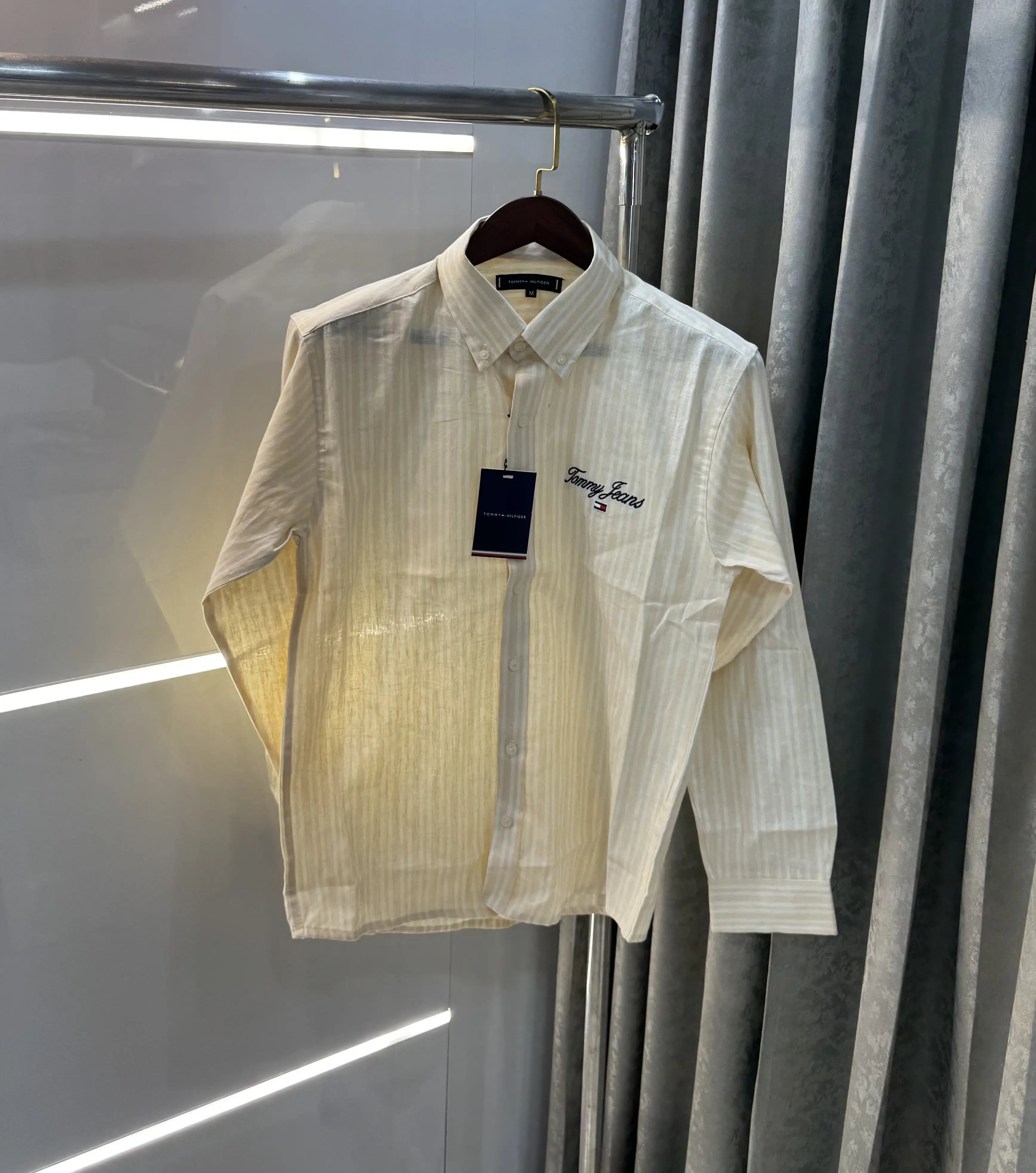 Tommy Hilfiger Yellow Embroidery Logo Work Premium Shirt Secondary image