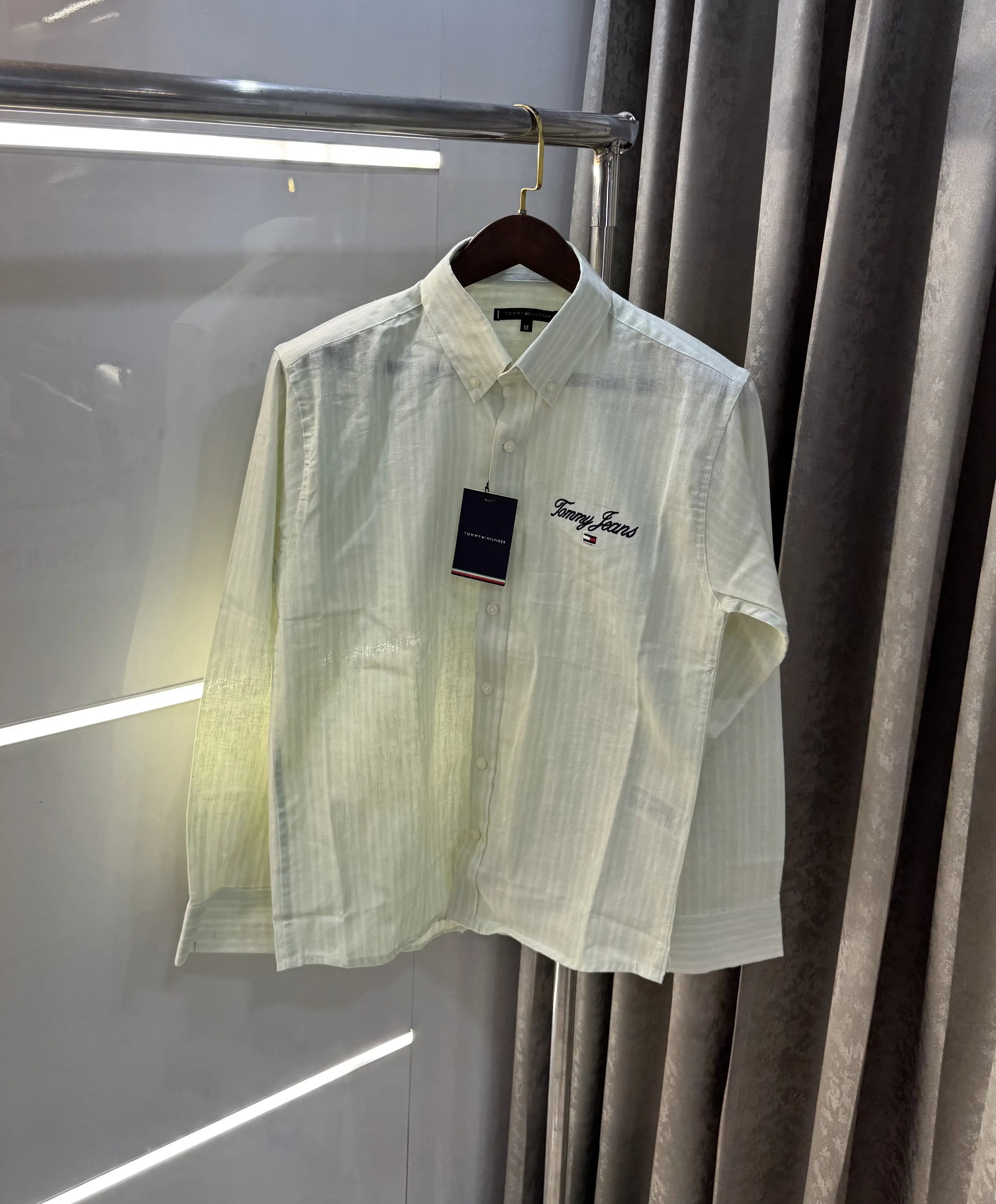 Tommy Hilfiger Green Embroidery Logo Work Premium Shirt Main image