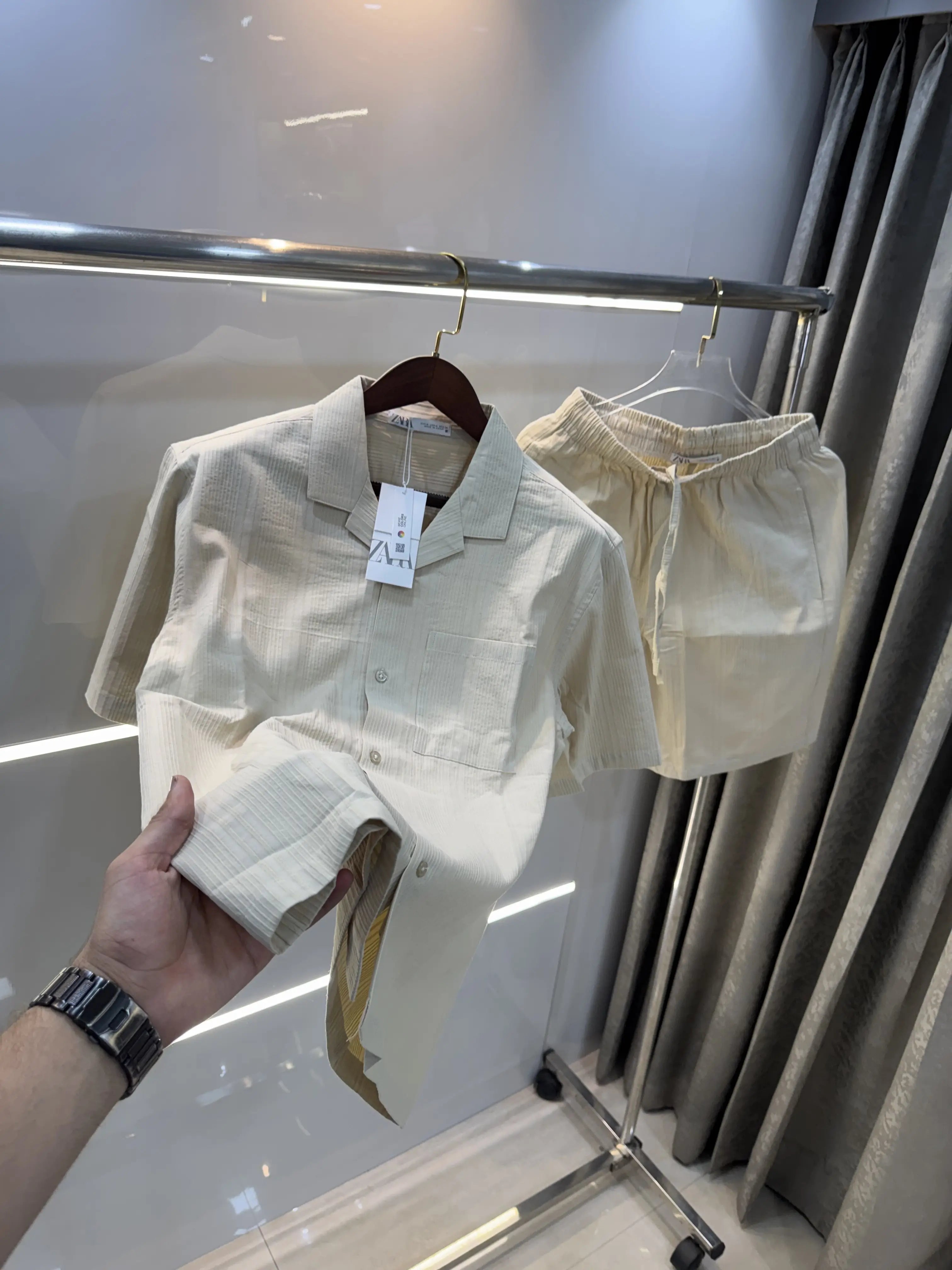 Zara Beige Premium Cord Set Secondary image