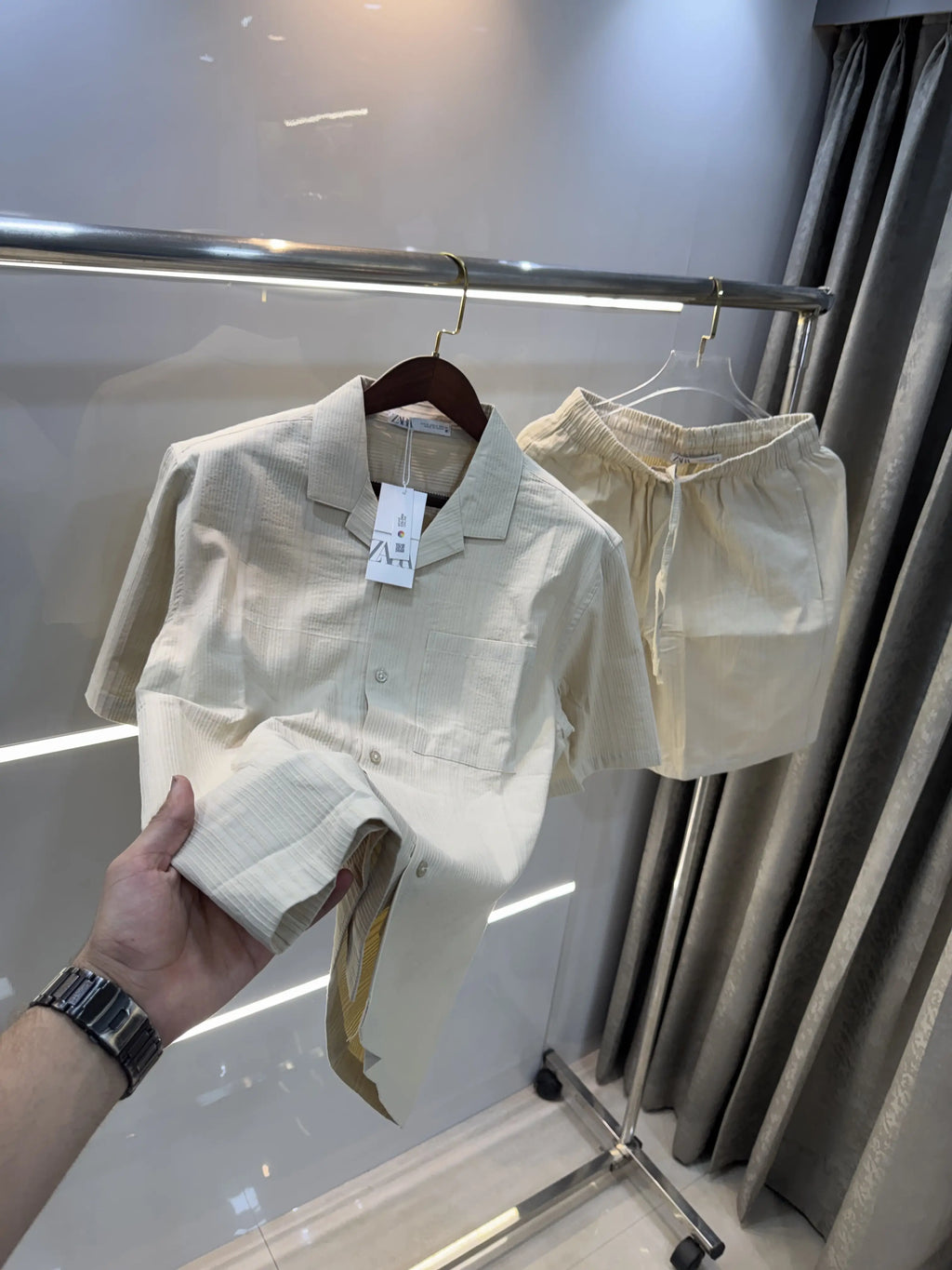 Zara Beige Premium Cord Set