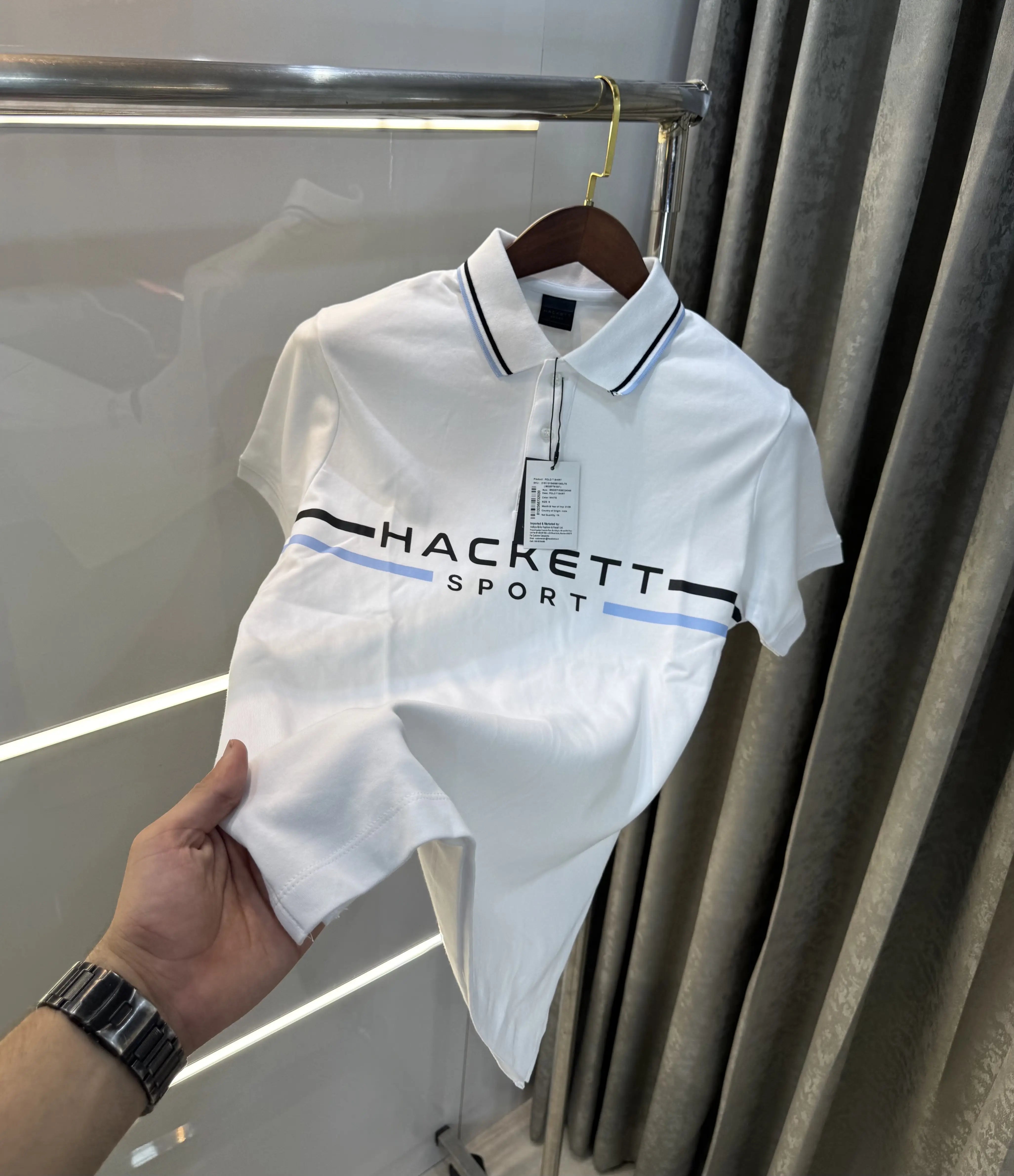 Hacket White Logo Work Premium Polo T-Shirt Main image