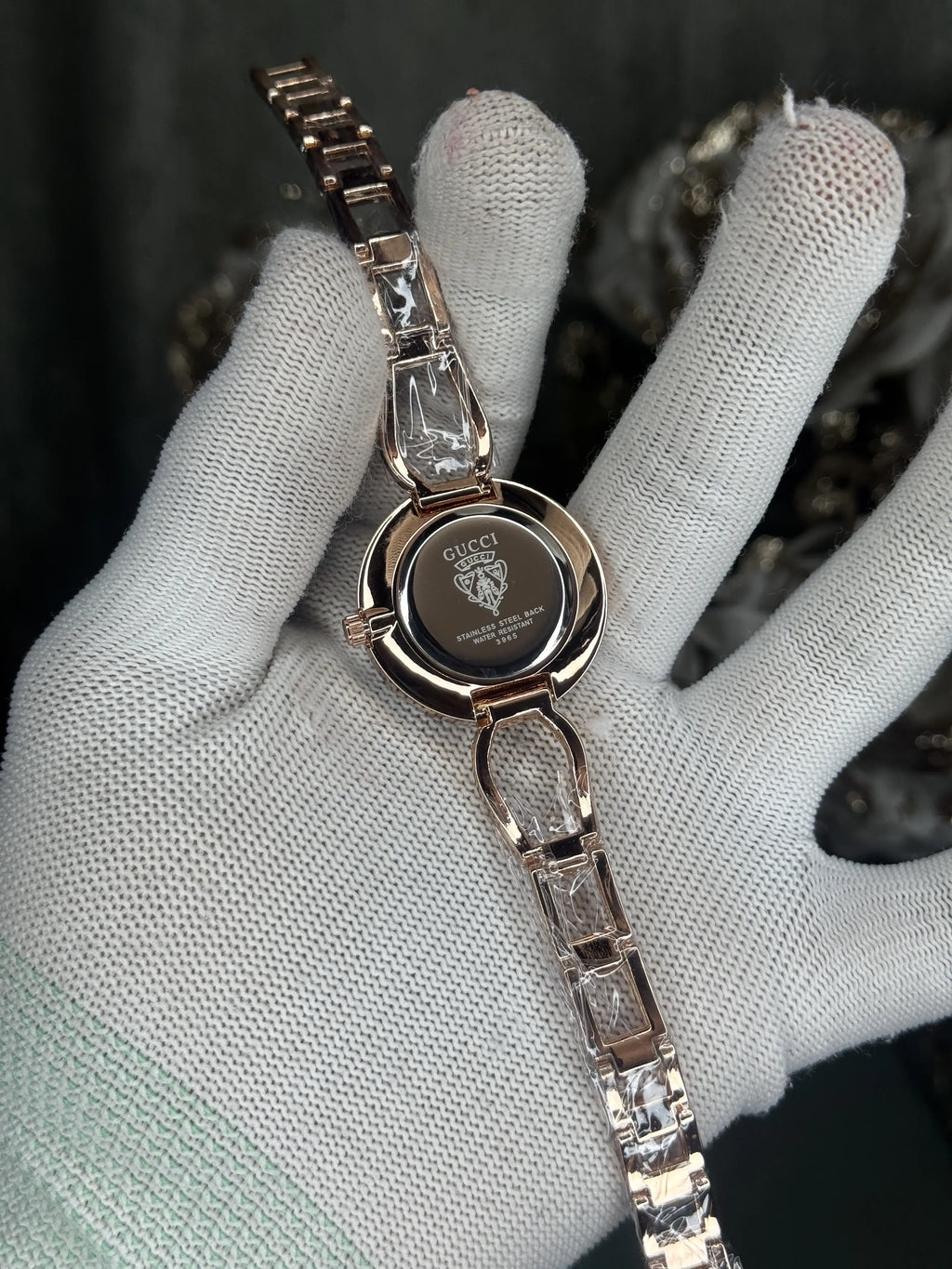 Gucci Rose Gold Black Premium Watch