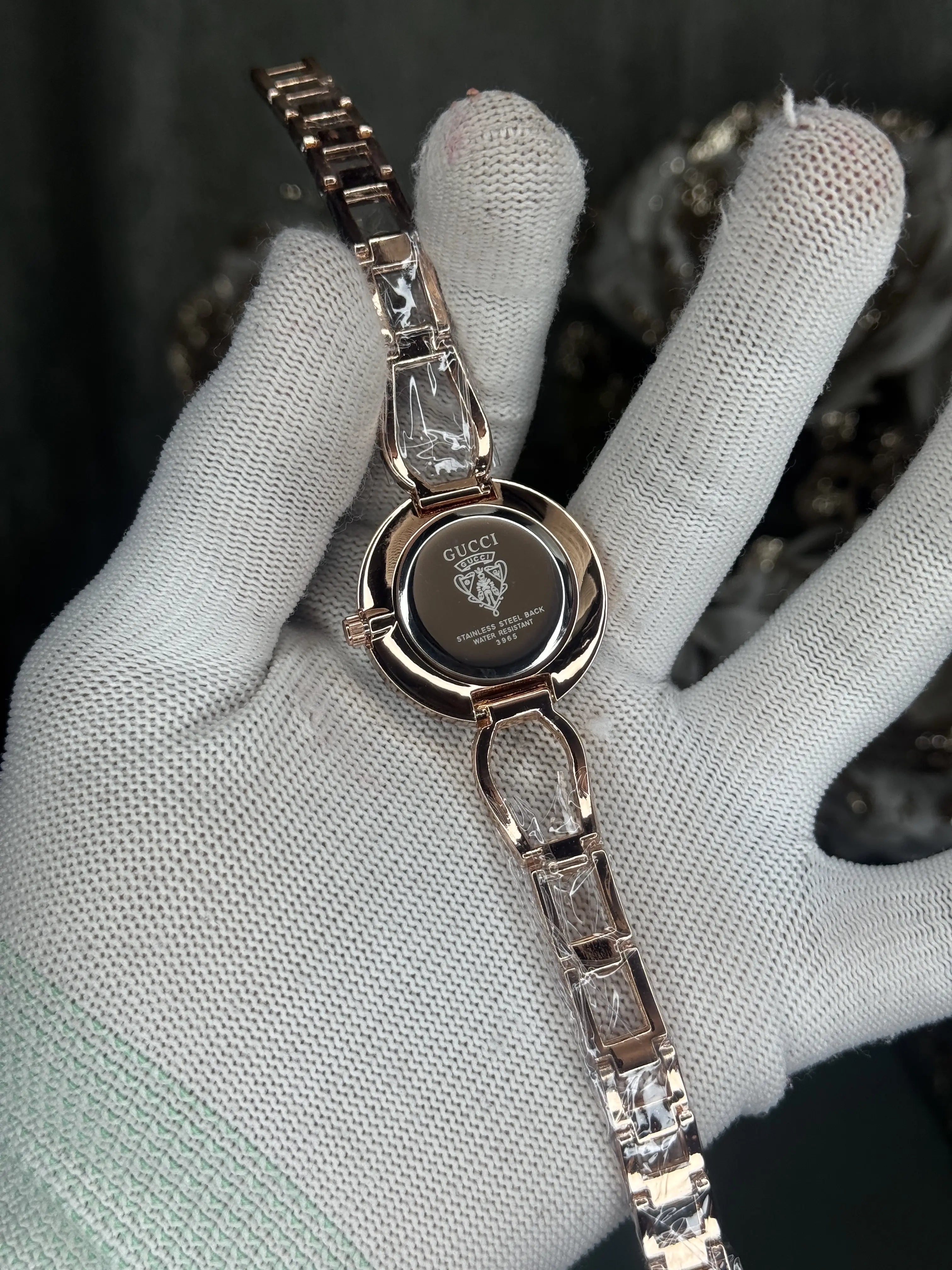 Gucci Rose Gold Black Premium Watch
