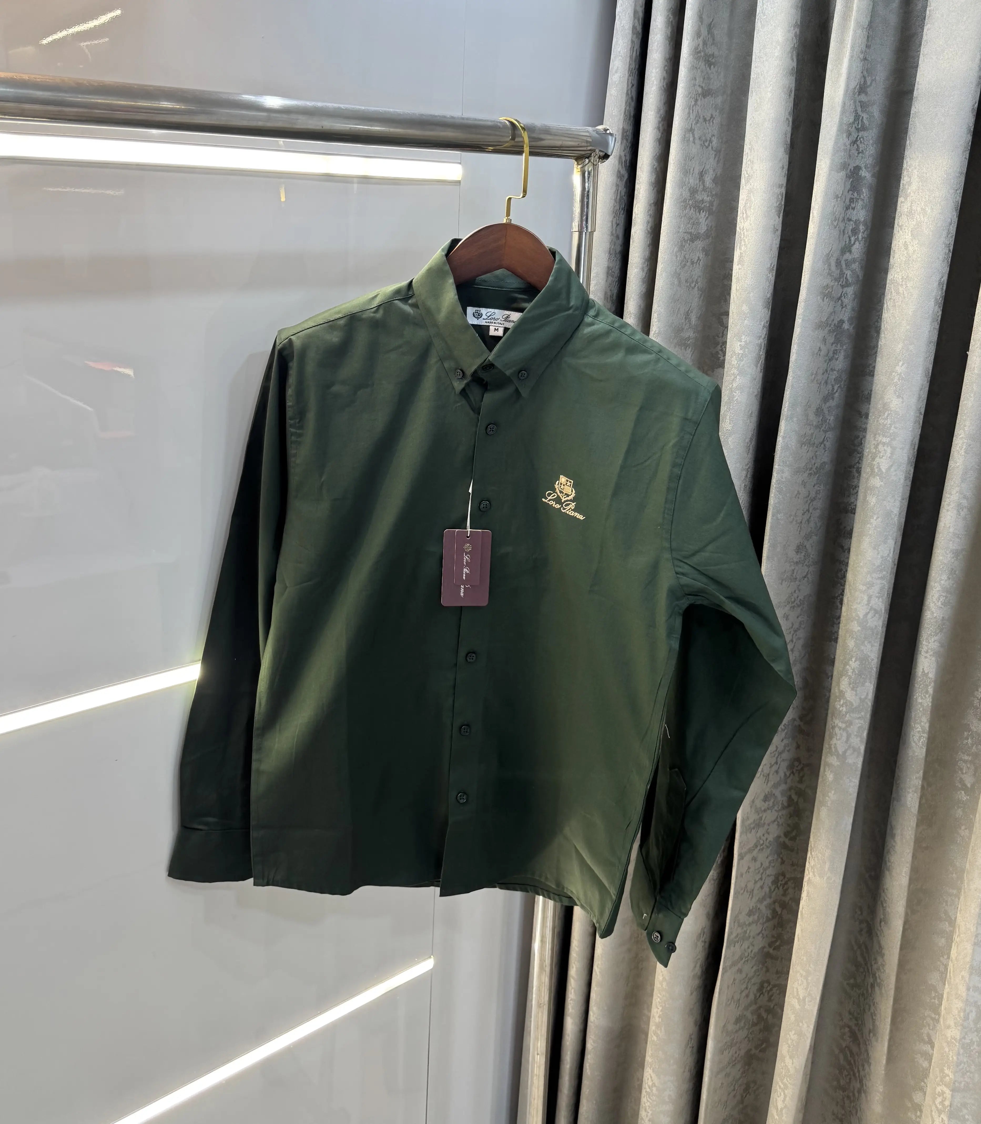 Loro Piana Green Embroidery Logo Premium Shirt Secondary image